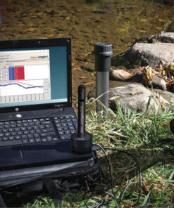 The Levelogger 5 outside with a computer